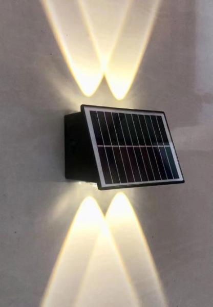 100lm UP Down Solar Outside Wall Lights Wall Mounting Colorful With Lithium Battery