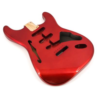Red Color Alder Wood Guitar Body High Gloss Stratocaster Guitar Body