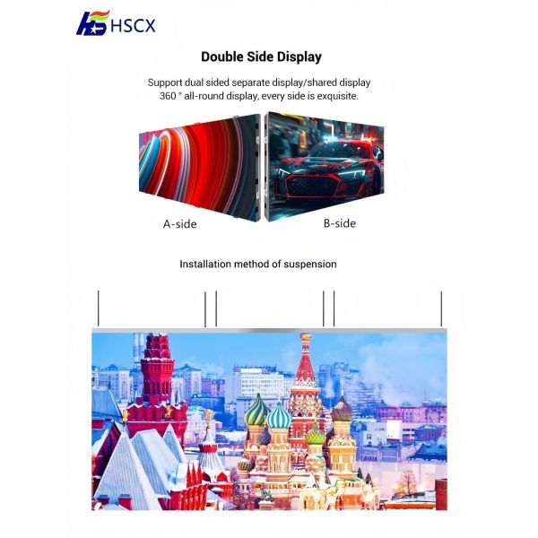 P2.976 Indoor ultra-thin double-sided LED display screen