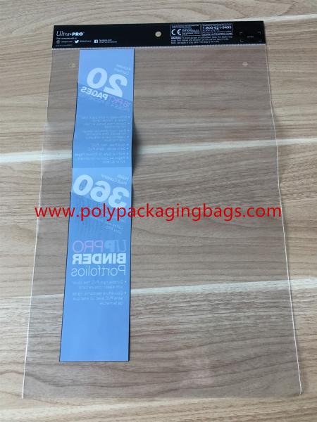 Custom Printing Transparent Packaging PE Bags For Stationery Small Gift Hair Extensions Clothing