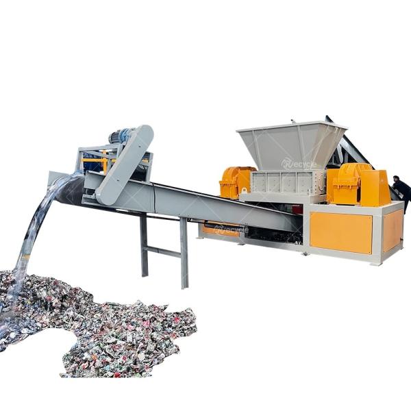 Customized Metal Plastic Tyre Shredder for Client's Requirements and Wood Pallet