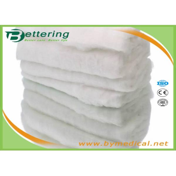 100% Pure Cotton Zig Zag Cotton Wool Roll , Absorbent Cotton Wool Pleat