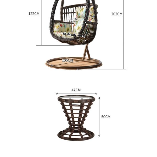 Polyester Outdoor Single Seat Swing Chair OEM Logo Acceptable
