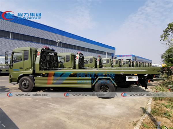 Forças armadas 8 Ton Dongfeng Kingrun Flatbed Wrecker Tow Truck