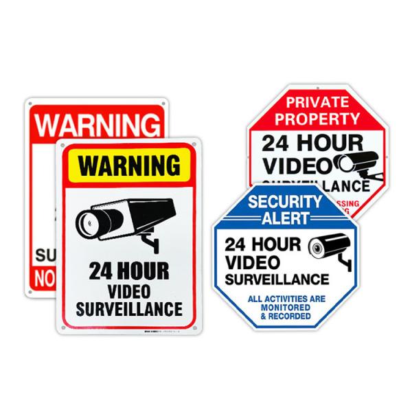 Outdoor Video Surveillance Security Signs with Pole 10 X 10 Custom 3M Yard Adt Sign