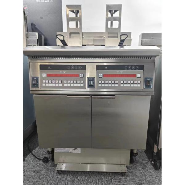 Автоподъемный электрический двойной горшок 28 кВт чипсы открытый фритюрник с системой фильтрации масла