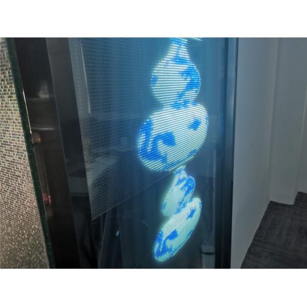 Indoor Curtain Window TV Glass Transparent LED Screen P16 Fixed Installation 3906Dot/M2