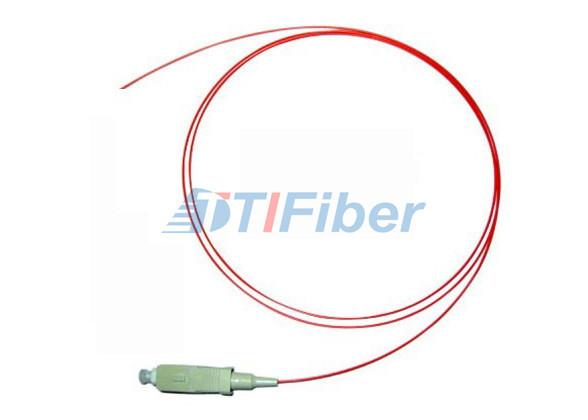 OM1 62.5 / 125 SC Fiber Optical Pigtail , 0.9mm OFNP Fiber Optic Cable