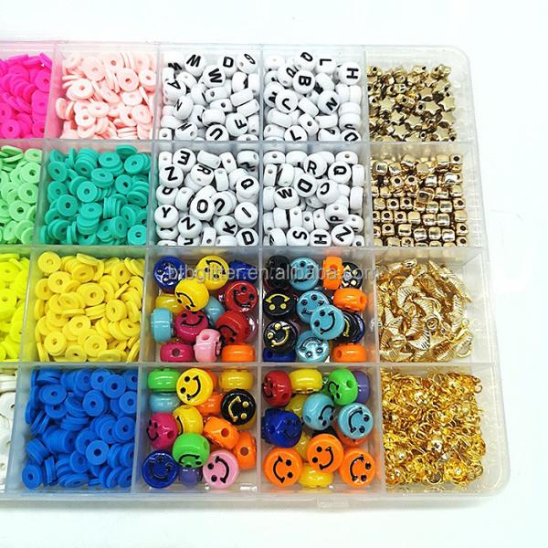Jewelry Making DIY Crafts Handmade 3500pcs 6mm Clay Beads With Letters Fashion Woman Bracelet Handmade Set Packing Beads