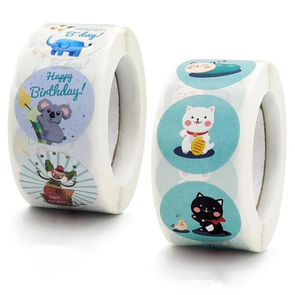 0.04mm персонализированные стикеры 0.06kg/Pcs подарка с днем рождений