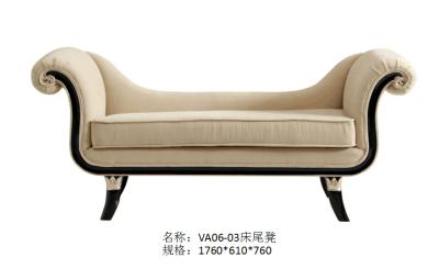 Luxury leather Sofa bench sofa for Villa house Bedroom furniture and living furniture