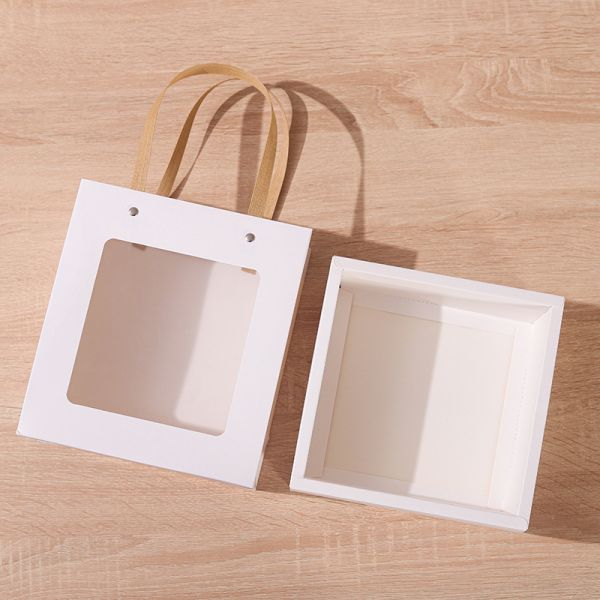 Transparent Windowed Gift Box Empty Box Handle Drawer-Style Souvenir Box Holiday Gift Box
