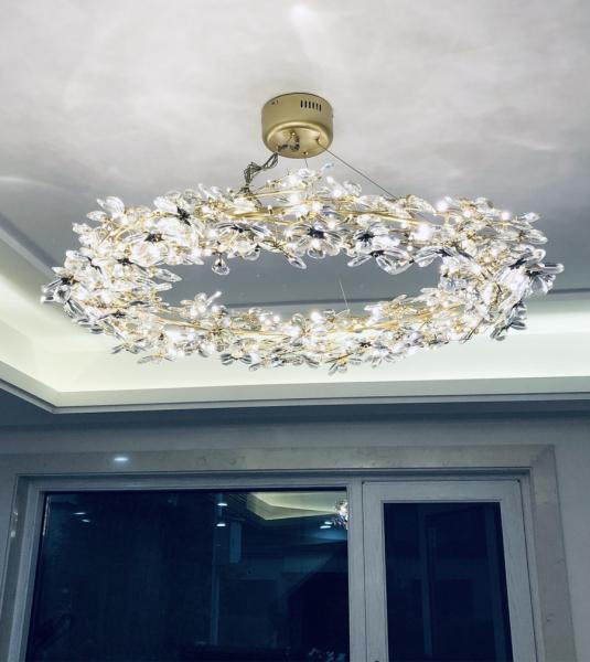 Crystal Chandelier LED Home Decor Lamp Round Flower Creative Design tree branch chandelier(WH-CY-232)