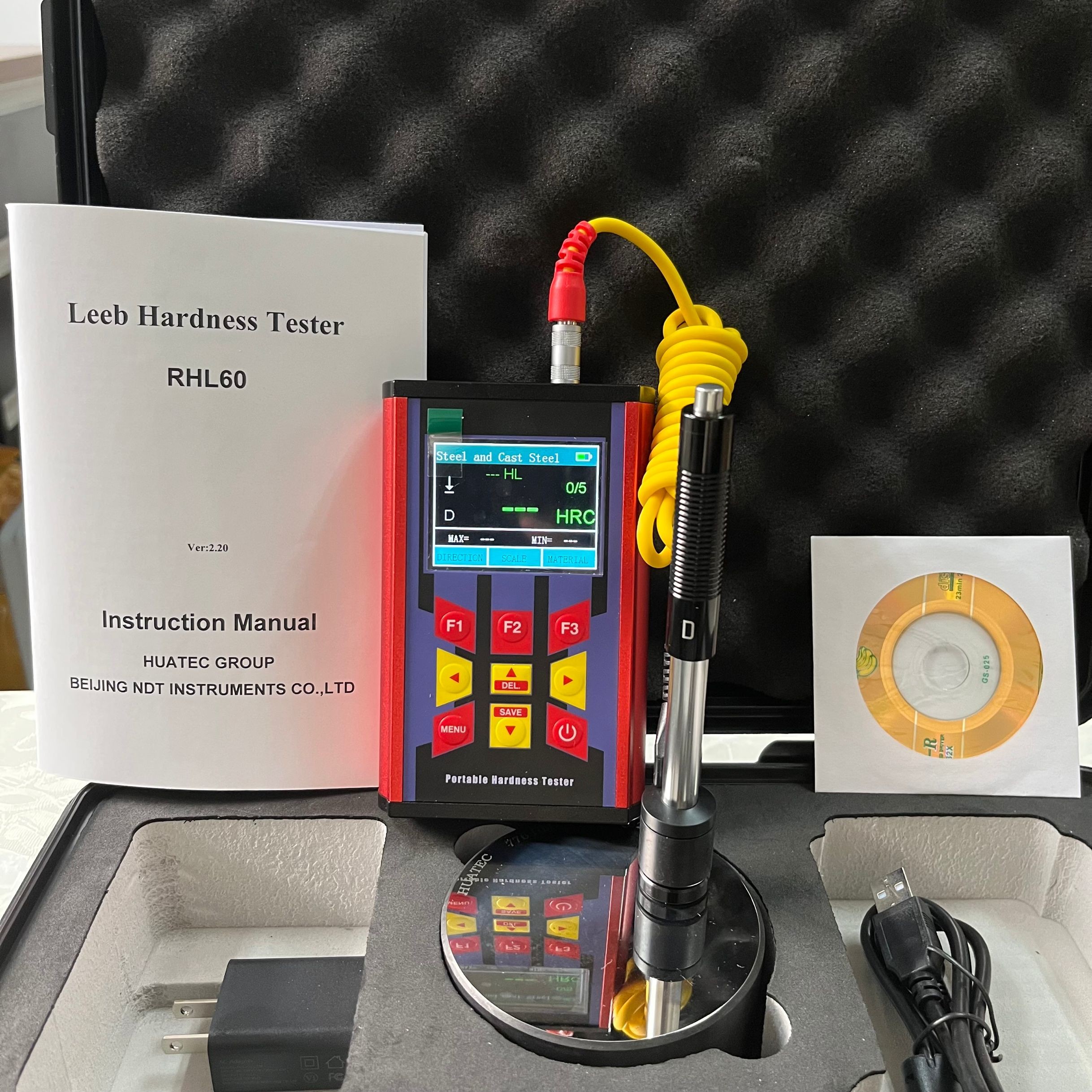 Измеритель твердости перезаряжаемые батареи Lcd цвета портативный подгонял материал для металлов