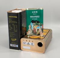 Fer-blanc Olive Oil Tin Cans Rectangular d'épaisseur de la coutume 0.23mm dans la boîte de carton