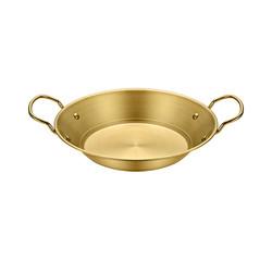 Wholesale TOP Seller Gold Cookware Dry Pan Stainless Steel Ramen Pots Seafood Frying Pan For Kitchen