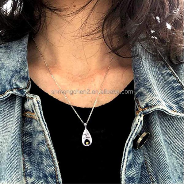 Jewelry Type Pendants or Charms 925 Sterling Silver Waterdrop Cremation Pendant