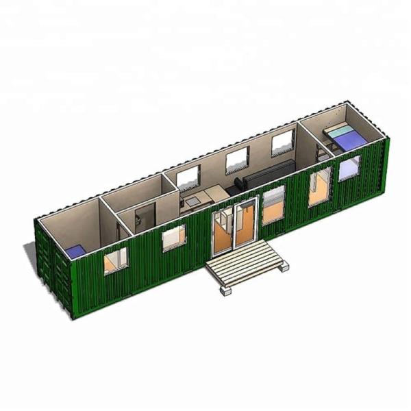 2 офис дома контейнера для перевозок Prefab Beadrooms 40FT модульный