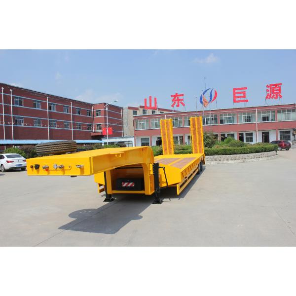 Высокая полезная нагрузка Aotong Гидравлическая система рулевой рампы низкая кровать полуприцеп грузовик 9м 13м