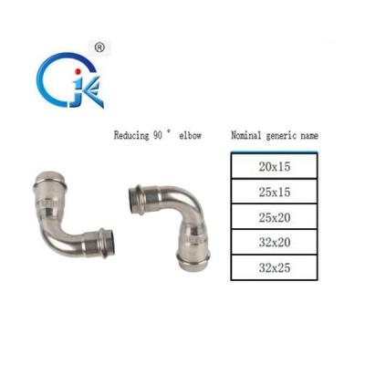 90 Degree Inox Press Fittings Elbow DN20 Stainless Steel Pipe Fittings