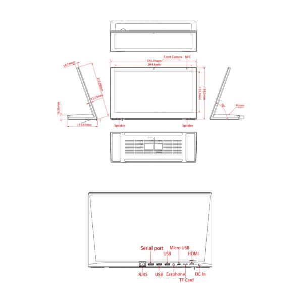 13,3 конференц-зал планшета 3G Wifi андроида экрана касания панели LCD дюйма встречая дисплей