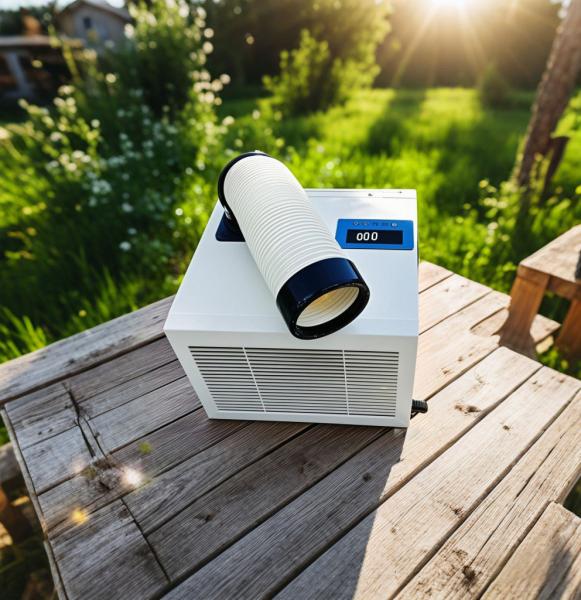 3 Velocidad del ventilador y consumo de energía mostrados como placa de identificación 0.68-1.5 Refrigeración portátil para necesidades de refrigeración de camping