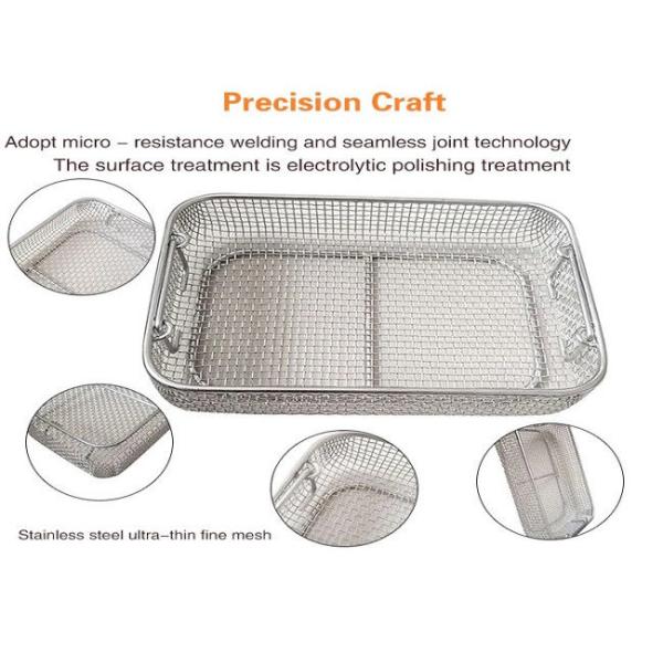 100mm Height 1mm Wire Stainless Steel Wire Baskets For Household