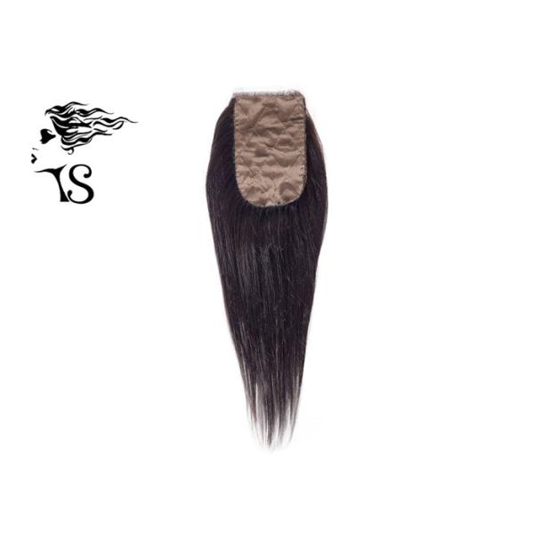 Silk Top Base Lace Front Topper Human Hair Piece , Lace Front Closure Weave