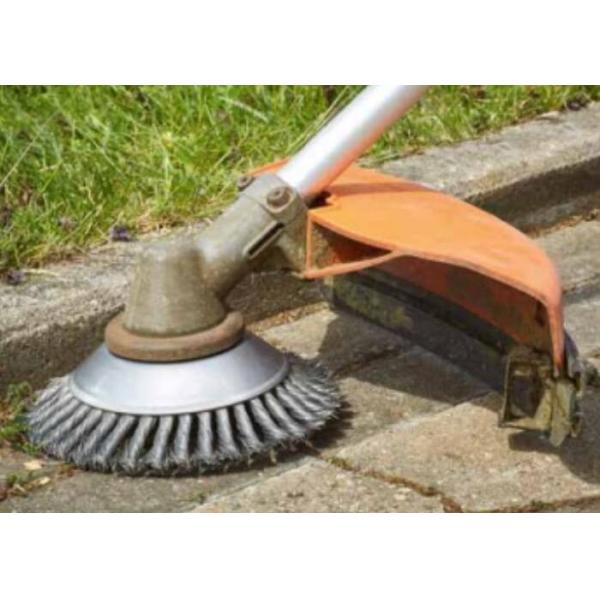 Various Brand Grass Cutter Weed Brush 200mm OD HSS Wire Material Knotted Construction