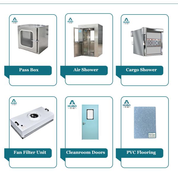 HUAAO Customized Fireproof ISO5-9 Modern Modular Cleanroom Professional Solution for Lab Workshop Hospital & Clean Rooms Project