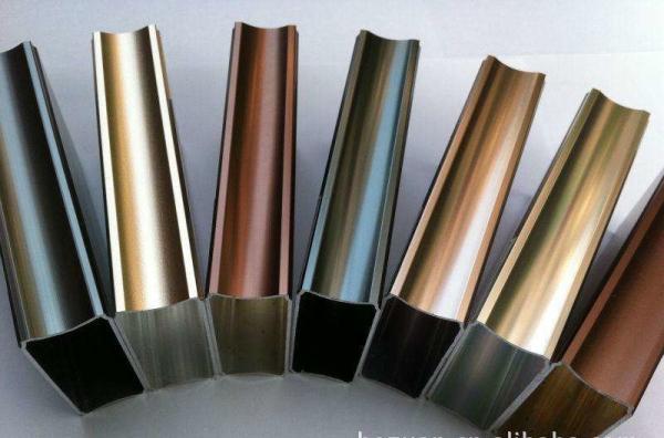 Green Rectangle Powder Coated Aluminum Profiles Customized For Construction , Customize