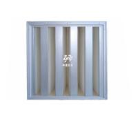 Cuadro de acero galvanizado V Banco Filtro HEPA, 0.3um Filtro de aire pleado HEPA H13 Alta capacidad de polvo