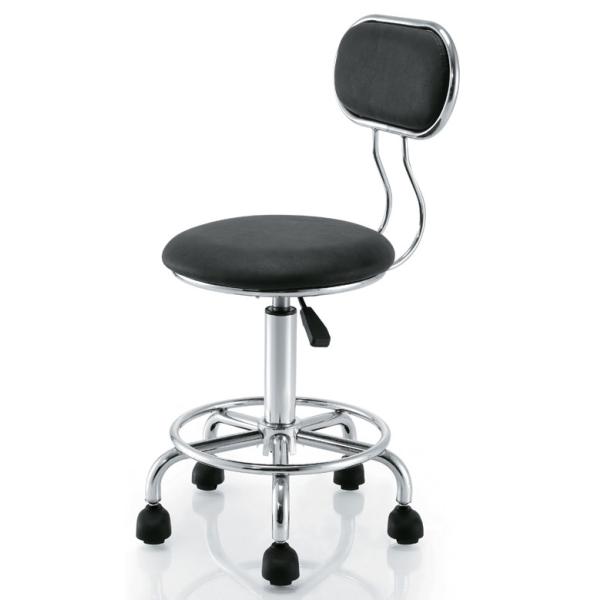 Seat Hight Adjustable Bar Chair Backrest For Hair Salon , Brown Color