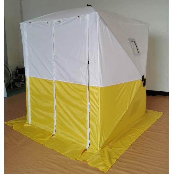 235*235*200MM Наружное рыболовное убежище ПУ покрытое 200D полиэстером Оксфордской стекловолокнистой двуцветной кемпинговой палаткой