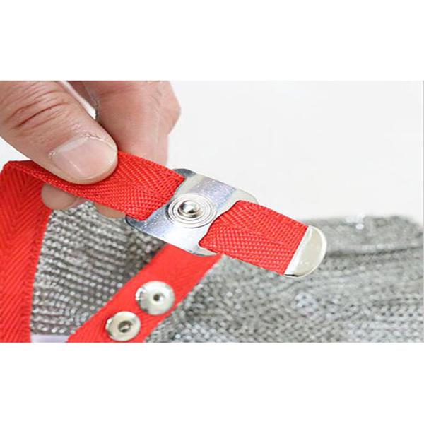 Butcher Stainless Steel Mesh Safety Gloves Flexible Wrist Strap For Home Slaughtering