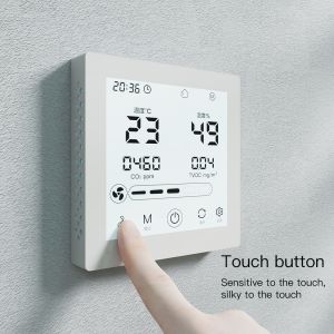 HVAC Smart Controller with Real-time Air Quality Display and Multi-Level Fan