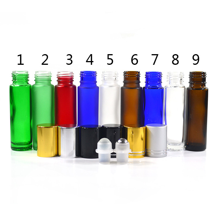 крен стеклянного косметического контейнера 10ml красочный на бутылке 10ml с завинчивой пробкой металла