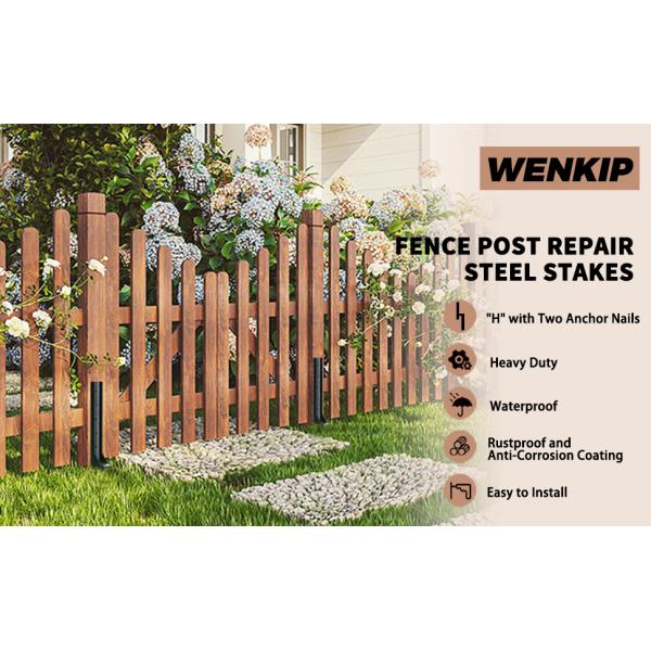 Upgrade Your Fence 12 Gauge Steel 4x4 Fence Post Repair Kit for Tilted or Broken Posts