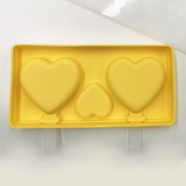 MHC Heart Shape Ice Cream Molds Large Silicone With Sticks Popsicle For Kids Toddlers