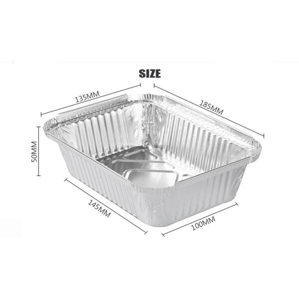 Поднос алюминиевой фольги упаковки на вынос еды пищевых контейнеров алюминиевой фольги качества еды с крышкой