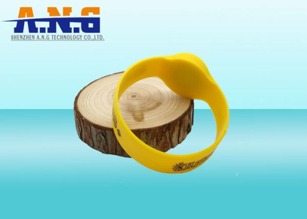 Silicone RFID Wristbands / RFID Chip Bracelet With OEM Printing , Free Sample