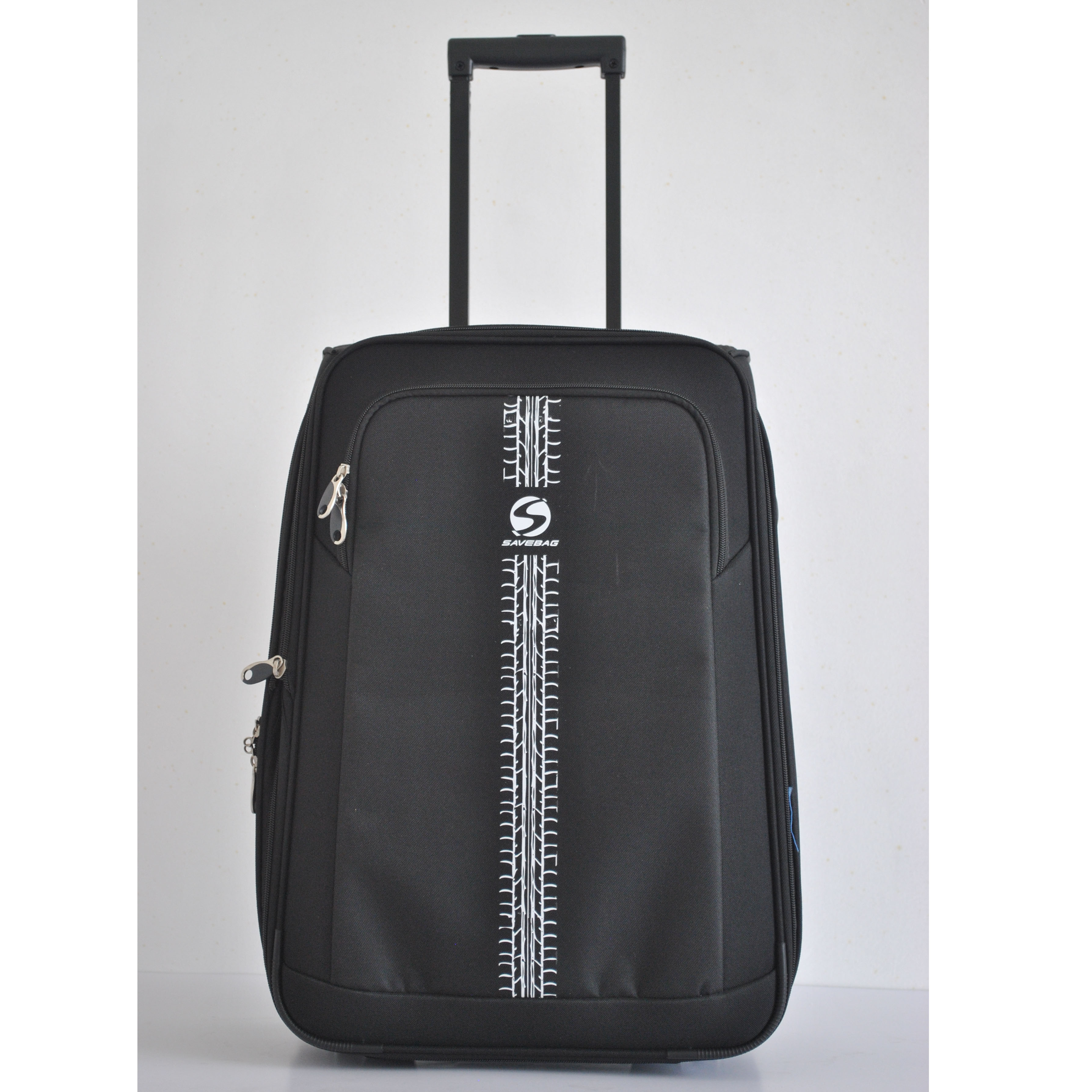 Unisex Customizable 4 Spinner Wheeled Suitcases Nylon Wheeled Luggage with Zipper Polyester Soft Fabric for Traveling