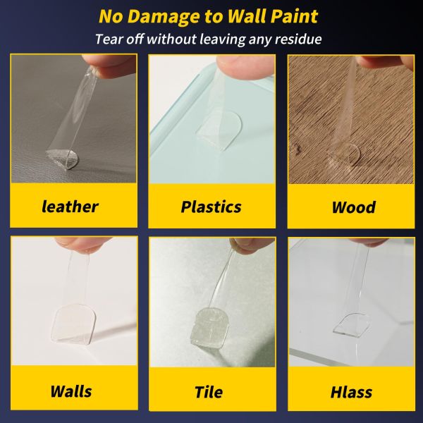HuhuDo Double Sided Adhesive Pads Strong Sticky for Glue Dots Heavy Duty Mounting Tape for Clear Large Sticky Tack Removable