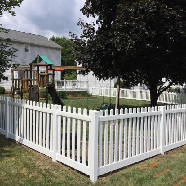 Long Lasting PVC White Vinyl Picket Fence Eco Friendly 4*8FT