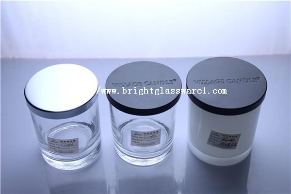 wholesale glass candle holder with lid