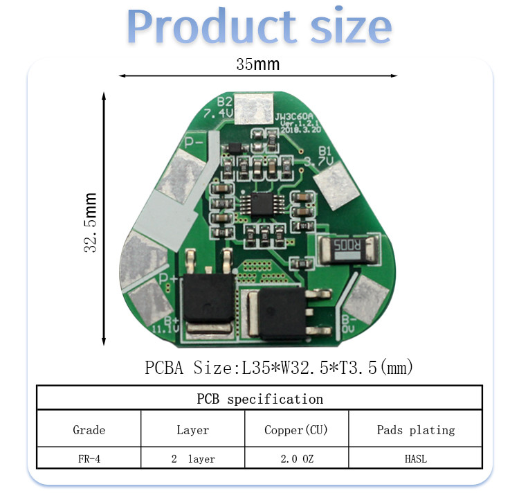 3S 12A BMS 11.1V 12.6V Литий треугольник защитная плита электрический инструмент метла пылесоситель электрический сверла