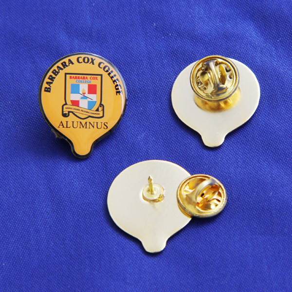 new design promotion metal printing badge, 100% club metal gift badge