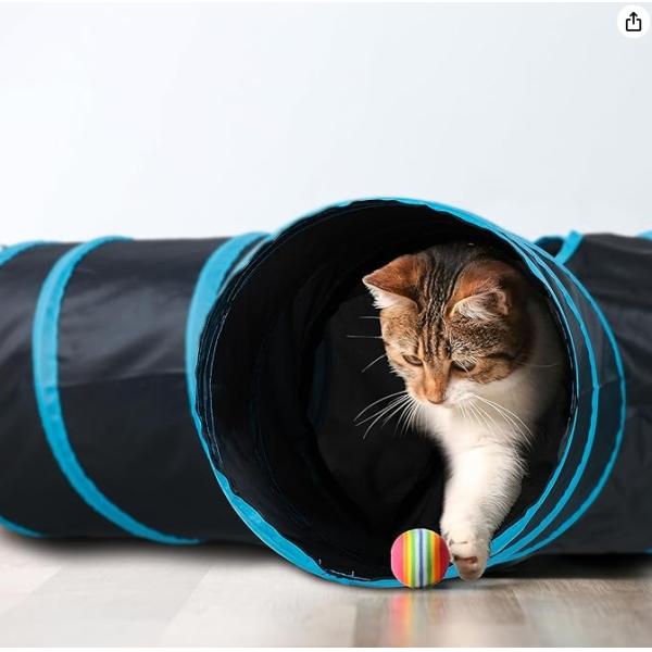 OEM/ODM Interactive Cat Funny Toy 4 Way S type Cat Tunnel Collapsible Pet Extra Large