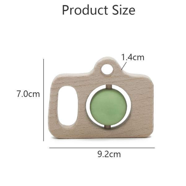 Food Grade Wood SGS Silicone Baby Rattle Sensory Teething Toys