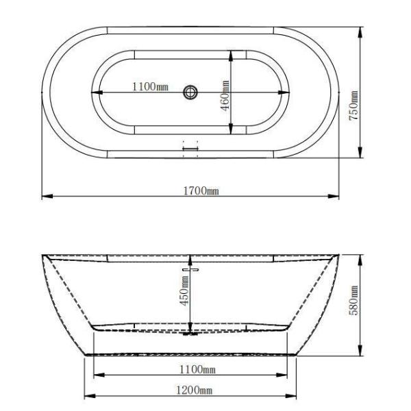 Acrylic Outdoor Tub Luxury Oval Freestanding Bathtub for Your Customer Requirements